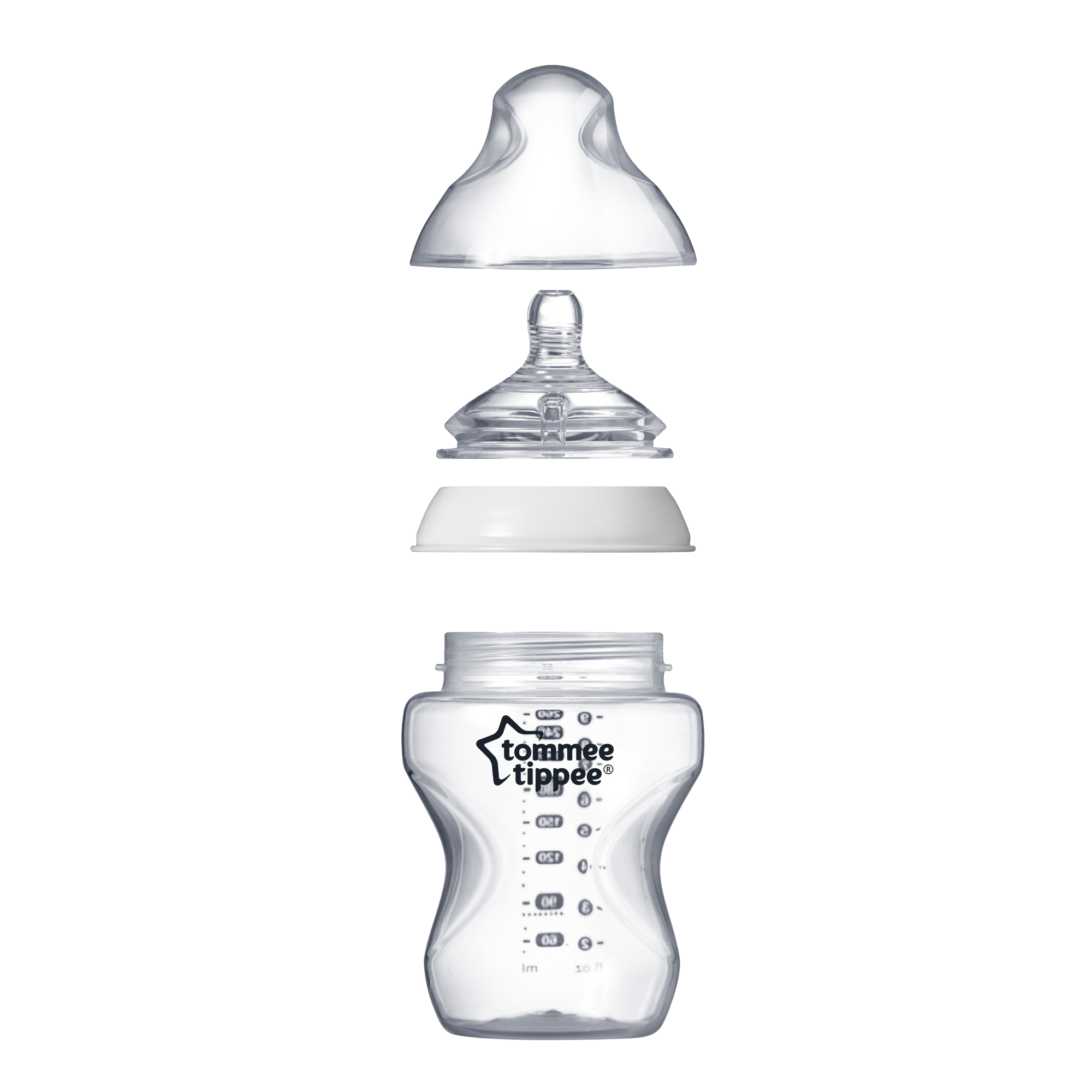 Biberons Tommee Tippee Closer To Nature 260 Ml - Lot De 2, Valve Anti-colique, Sans BPA, Compatible Nombreuses Tétines