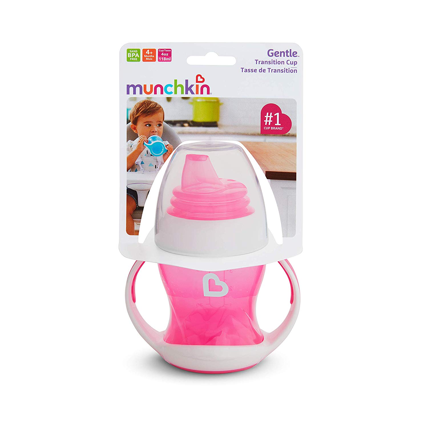Baby and Beyond | Munchkin Gentle™ Transition Cup 4oz Pink