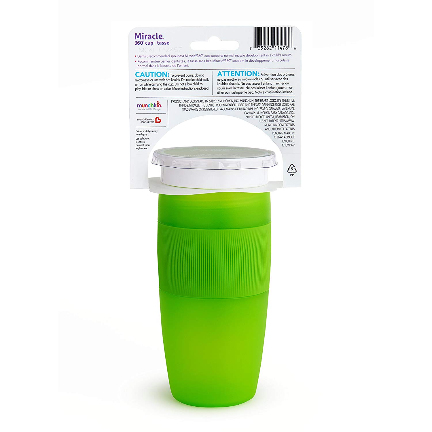 Baby And Beyond Munchkin Miracle 360 Sippy Cup 14oz Green