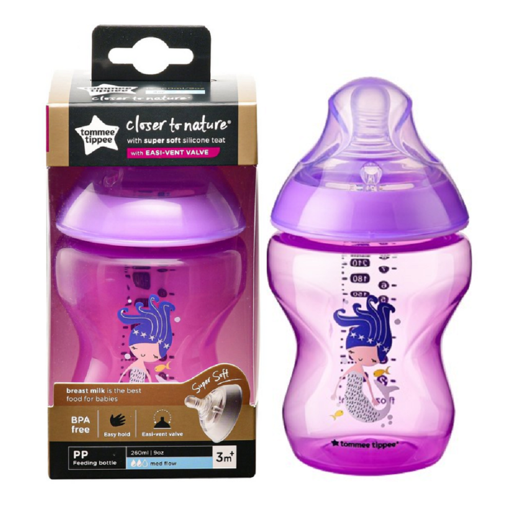 Baby and Beyond | Tommee Tippee CTN PP Bottles Tinted Purple 9oz/260ml  Mermaid