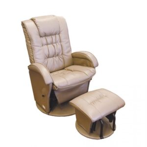The Manhattan Feeding Glider Chair and Ottomans - Beige